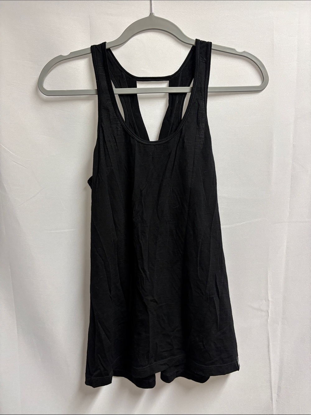 Smartwool Racerback Merino Wool Blend Tank Top Black Size Small